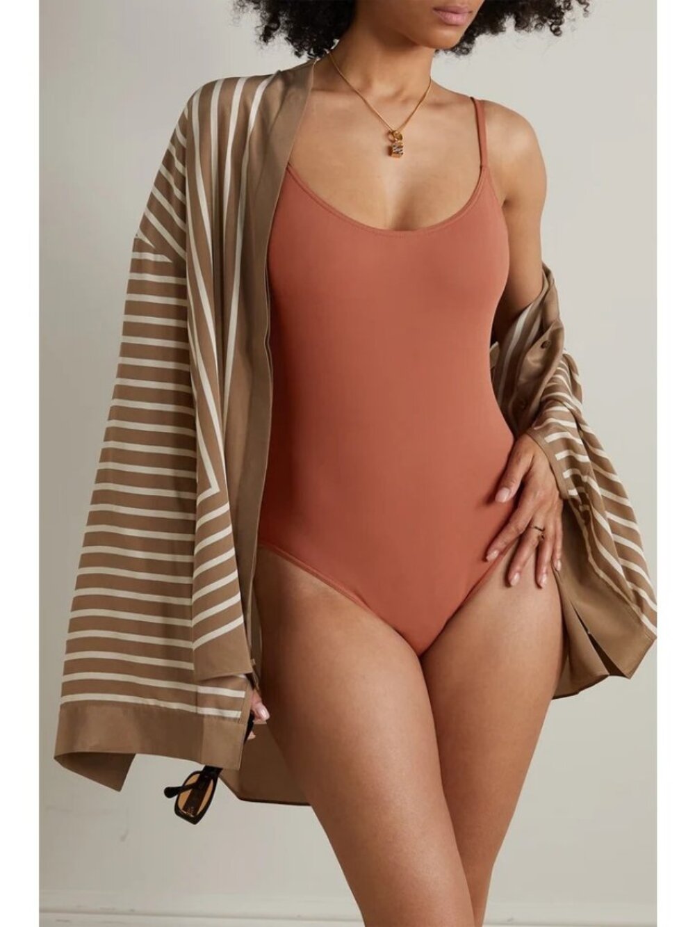 ERES Orange Diamant Swimsuit  Size 42 US 10 NWT Display Model( Minor Stains)
